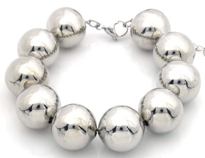 Armband voor Vrouwen - XL kralen 15mm - zilverkleurig - verstelbaar - 21cm
