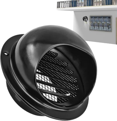 Ventilatierooster Droger - Afvoer Roostertje - Luchtcirculatie Verbeteren - Roestvrij Staal - 100 mm - Zilver