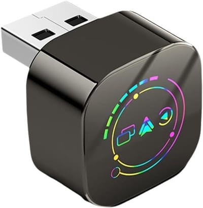 Draadloze Carplay Adapter - Carplay Dongle - Auto Connectie - 3-in-1 Functionaliteit - 28 Gram - Zwart
