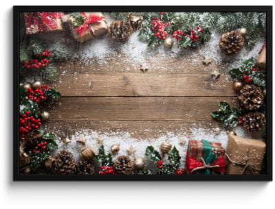 Poster in lijst - Fotolijst 90x60 cm - Posters - Kerstdecoratie - Geschenken - Hout - Veelkleurig - Posterlijst zwart - Decoratie - Wanddecoratie woonkamer - Muurdecoratie slaapkamer - Kerstversiering - Kerstdecoratie voor binnen - Kerstmis