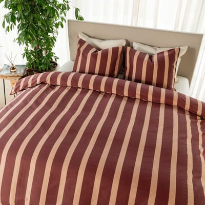 Kayori Dasshu Dekbedovertrek Katoensatijn - 140x200-220 + 1 sloop - Eenpersoons - Burgundy