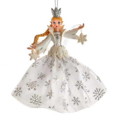 5.25 inch Resin Silv/Wht Snow Queen Orn 15,24x4,572x2,54 cm kerstor...