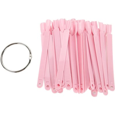 100 Stuks   Zak Ventilator Nep Nageltip Stick Palet Manicure Polish Gel Display Oefen Gereedschap(Roze) roze