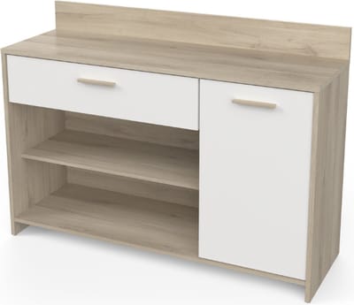 Microgolfkast Romanie-Kronberg eik/mat wit
