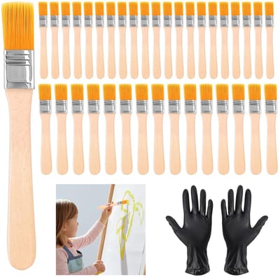 Cosensi - Verfborstelset - 50-delige platte kwasten - Professioneel en veelzijdig - Inclusief 4 zwarte handschoenen - Ideaal voor schilderen en dec...