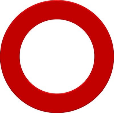 ABC Darts - PU Rubberen Dartbord Surround Ring - Dartbord Beschermring - Rood
