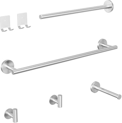 CECIPA max Handdoekhaakjes 4 Stuks -Handdoekhouder Zilver -Zelfklevend / Zonder Boren - Roestvrijstalen Handdoekhaakjes - Plakhaakjes -Haakjes -Badkamer -Keuken