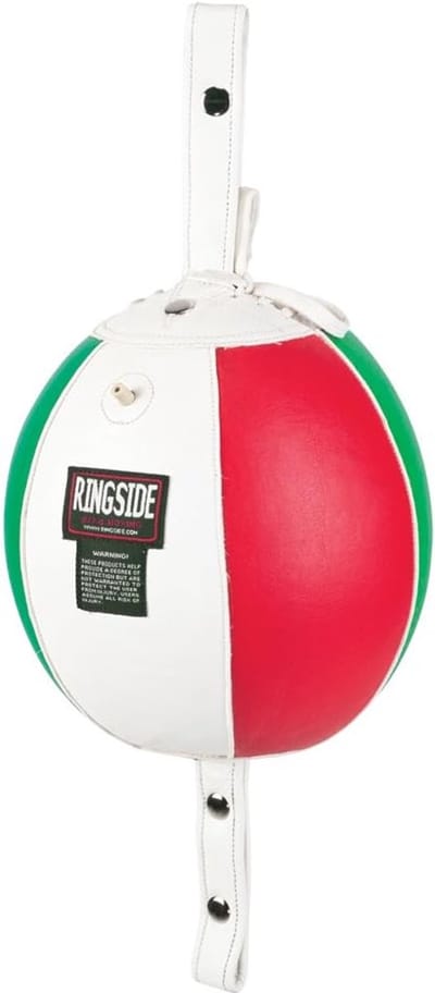 Dubbele Eind Bal - Boksbal Trainingsbal - Vechtsport Training - Duurzaam PVC Materiaal - 21 x 13 cm - Rood Groen