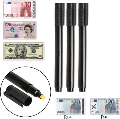 Vals geld pen - vals geld detector - vals geld tester - 3 stuks