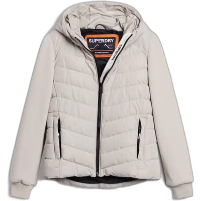 Superdry - Gewatteerde hybride Storm jas met capuchon - Dames - Hoodies