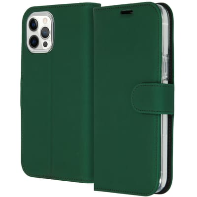 Accezz Hoesje - Geschikt voor Apple iPhone 12 Pro Max - Wallet Softcase Bookcase - Groen