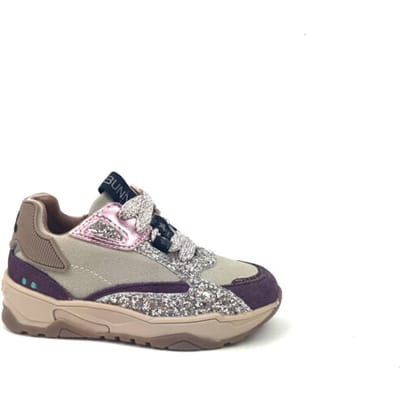 BunniesJR 225875-448 Meisjes Lage Sneakers - Roze - Leer - Veters