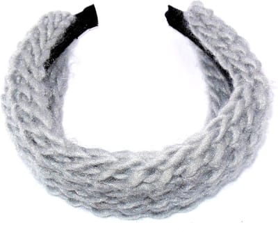 Diadeem grof gehaakt grijs - winter - winterstof - dikke stof