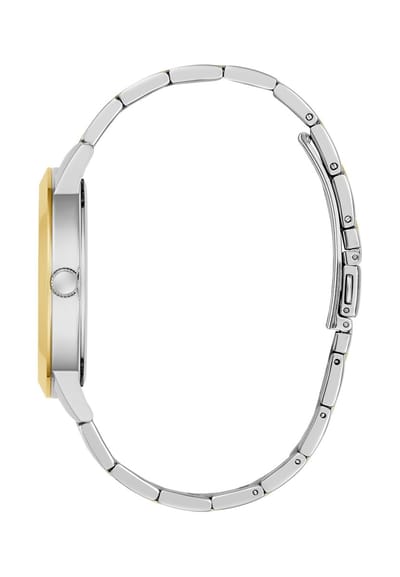Guess Asset Quartz Analoog Horloge 2-Toon Kast: 100% Roestvrij Staal | Armband: 100% Echt Leer 44 mm U1467G2M, U1467G4M