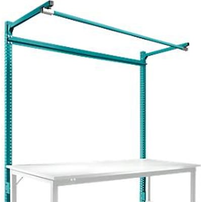 Opbouwframe met giek, Basistafel SPECIAAL werktafel-/werkbank UNIVERSAL/PROFI, 1750 mm, waterblauw