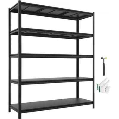 VEVOR zwaar uitgevoerde opbergkast 1511x522x1813mm, draagvermogen 1360,8kg, stalen frame en 5 verstelbare planken, modulaire opbergkast te gebruiken als werkbank, flexibele metalen opbergkast voor kelder, garage of werkplaats