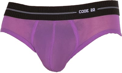 CODE 22 Sheer Mesh Brief Grape - MAAT M - Erotisch Heren Ondergoed - Slip voor Man - Sexy mannen Slip