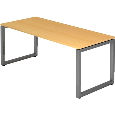 REGO 19 G | Bureau - 180 x 80 Tafelhoogte I In hoogte verstelbaar Beuken/Grafiet