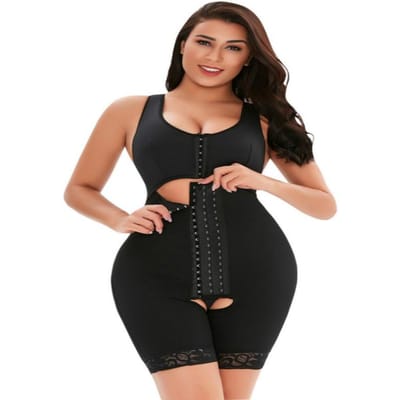 Dames slanke Europese en Amerikaanse grote maat nep tweedelige verstelbare borstvoeding hoge taille buik heupbroek S