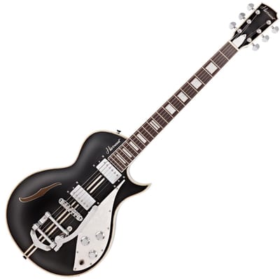 Hartwood Speedway Vibrato Elektrische Gitaar, Greaser Black