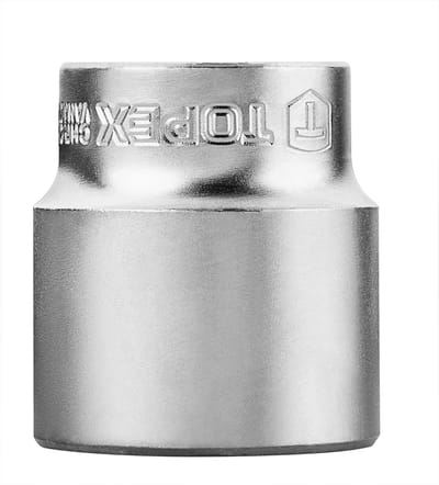 TOPEX - Zeskantige Dopsleuteldop - 1/2" - 30 mm - Chroom-Vanadium Staal