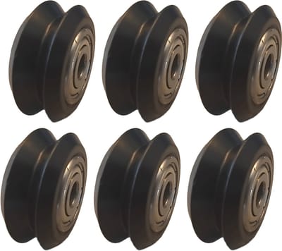 V-Slot - V wheels 3D Printer D-type poelie 625Z flenslagerpoelie grootte: diameter 24mm dikte 10.9mm 6 stuks - wielen