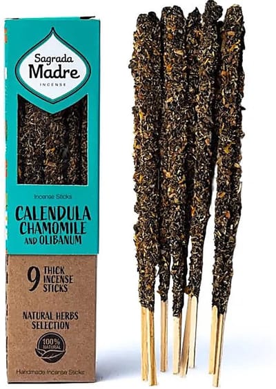 Sagrada Madre - Kamille Calendula Olibanum - Wierook - circa 9 stokjes