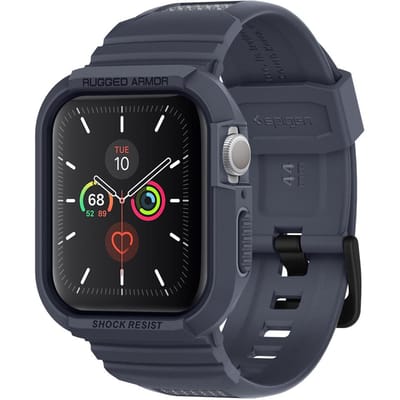 Spigen Rugged Armor™ Pro case voor de Apple Watch 44 mm / 45 mm - Donkerblauw