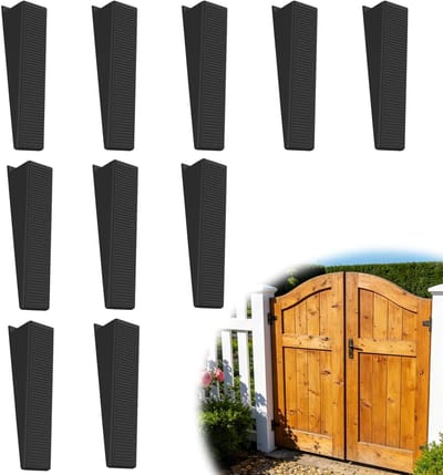 Hekpaneel Wiggen - Nivelleer Wiggen - Hekken Stabiliseren - Hoogwaardig Kunststof - 10 Stuks - Zwart