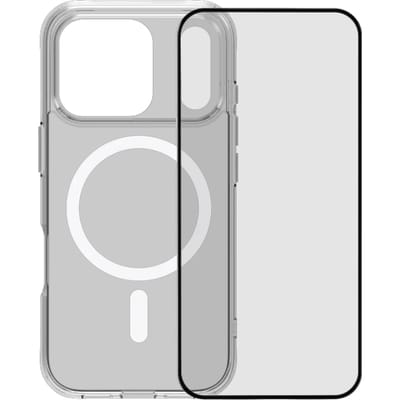 BlueBuilt Protective Back Cover met MagSafe iPhone 17 Pro Transparant + iPhone 17 Pro Screenprotector Glas