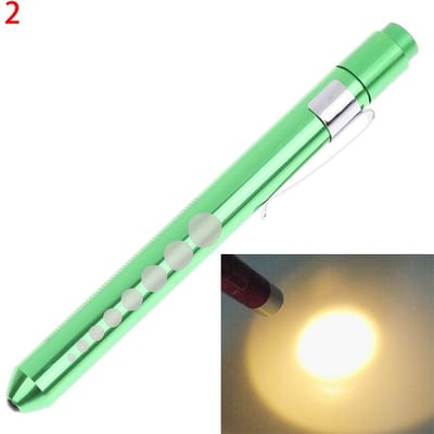 Dokterspen met Ledlamp groen