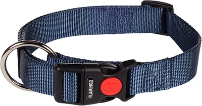Flamingo Ziggi - Halsband Honden - Halsband Ziggi Donkerblauw L 45-65cm 25mm - 1st - 134610 - 1st