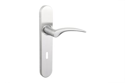 Lavuzo deurkruk Lodini RVS met afgerond schild SL72 | Per set | Deurklink met schild