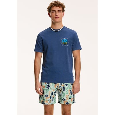 Shiwi Men Beyond The Blues T-shirt Dark Navy Size: S | Printed T-Shirts Outlet | Heren | Blauw
