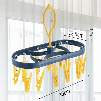 12 Clips winddicht en antislip Ruimtebesparend Kledingplank Plank Plank Droge Plank Sokkenclip Ondergoedclip Voor Woonkamer En Badkamer geel