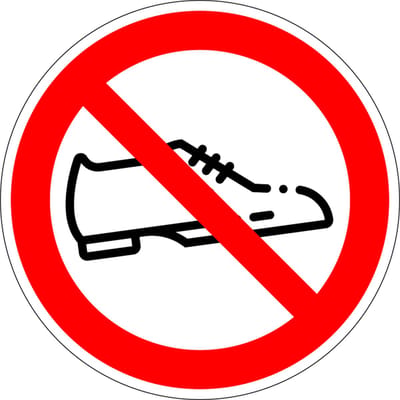 Schoenen uit sticker 150 mm
