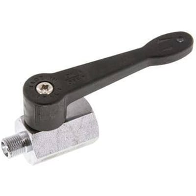 Buiten x Binnendraad G 1/8 inch 2-Weg Messing Mini-Kogelkraan Lange Hendel 15 Bar - BL2BN-MM-LH-MF-018