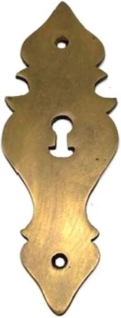 Sleutelplaat Brons antiek Groot verticaal 46x136mm