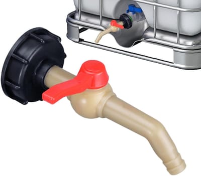 Regenton Kraan Set - Watertank Ventiel Adapter - Regenwater Gebruik - Roestbestendig PP Materiaal - 17.5 cm - Grijs