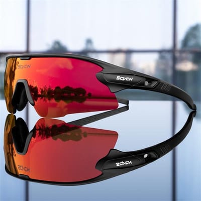SCVCN Mountainbike Bril Sport Mannen UV Bescherming Bril Fietsbril Buitenactiviteit MTB Weg Rennen UV Bescherming Bril UV400 Bescherm 3lens