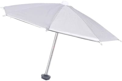 Camera Parasol met Hot Shoe zilver – Zonbescherming voor DSLR & Systemcamera – Anti Oververhitting – Opvouwbaar