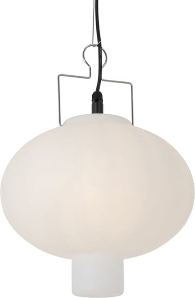 QAZQA pion - Moderne Hanglamp voor buiten - 1 lichts - Ø 35 cm - Wit - Buitenverlichting
