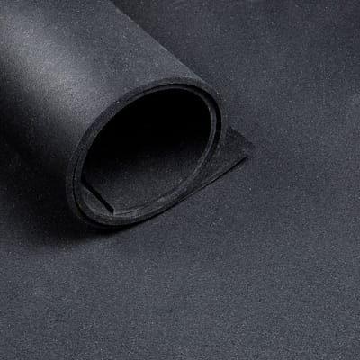 Sportvloer - Per strekkende meter - Breedte 1,25 m - Dikte 12 mm - Zwart