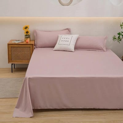 Gewassen Katoen Plat Laken Effen Bedovertrek Eenpersoons Tweepersoons Queen King Size Hoeslaken Bedlinnen Zachte Sprei (Kussensloop Kan Bestellen) Twin 150x230cm gray