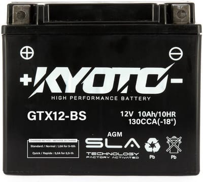 batterij sla kyoto voor scooter peugeot 300 geopolis 2010 tot 2013 ytx12-bs sla / 12v 10ah nieuw