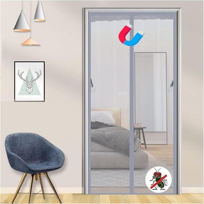 Magnetische Hordeur - Vliegengordijn Mesh - Buiten Leven - Automatisch Sluitend - Standaard Maat - Zwart