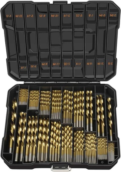 Boorset Metaal Hout - Boorbitjes Set - Klusprojecten Uitvoeren - Titanium Gecoat - 230 Delig - Zilver