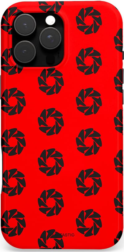 Casetastic Hoesje Geschikt voor Apple iPhone 16 Pro Max Magsafe - Stijlvolle Beschermende Duo-layer Case - Zwarte Sterren op Rood