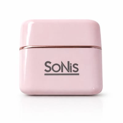 SoNis Draadloze Stijlborstel–Stijlkam- 3 Temperatuurstanden – Binnen 20 Seconden Opgewarmd – Met Temperatuurdisplay – Zachte Haarverzorging – Compact & Draagbaar – Roze
