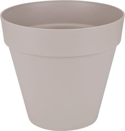 Elho Loft Urban Rond 60 - Grote Bloempot voor Buiten - Waterreservoir - 100% Gerecycled Plastic - Ø 58.0 x H 54.0 cm - Warm grijs